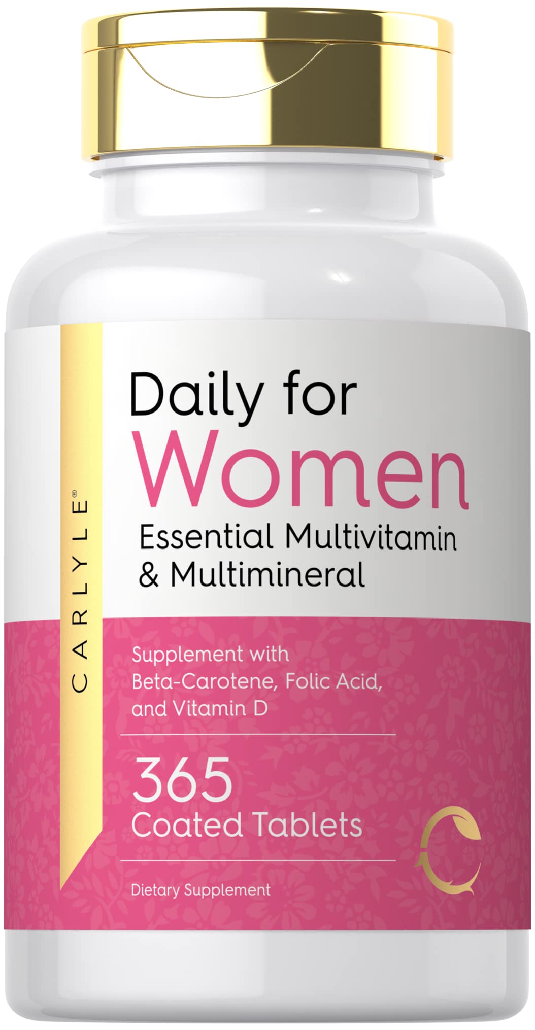 Carlyle Women's Daily Multivitamin | 365 Tablets | Vitamin and Mineral Supplement | Non-GMO, Gluten Free Pills